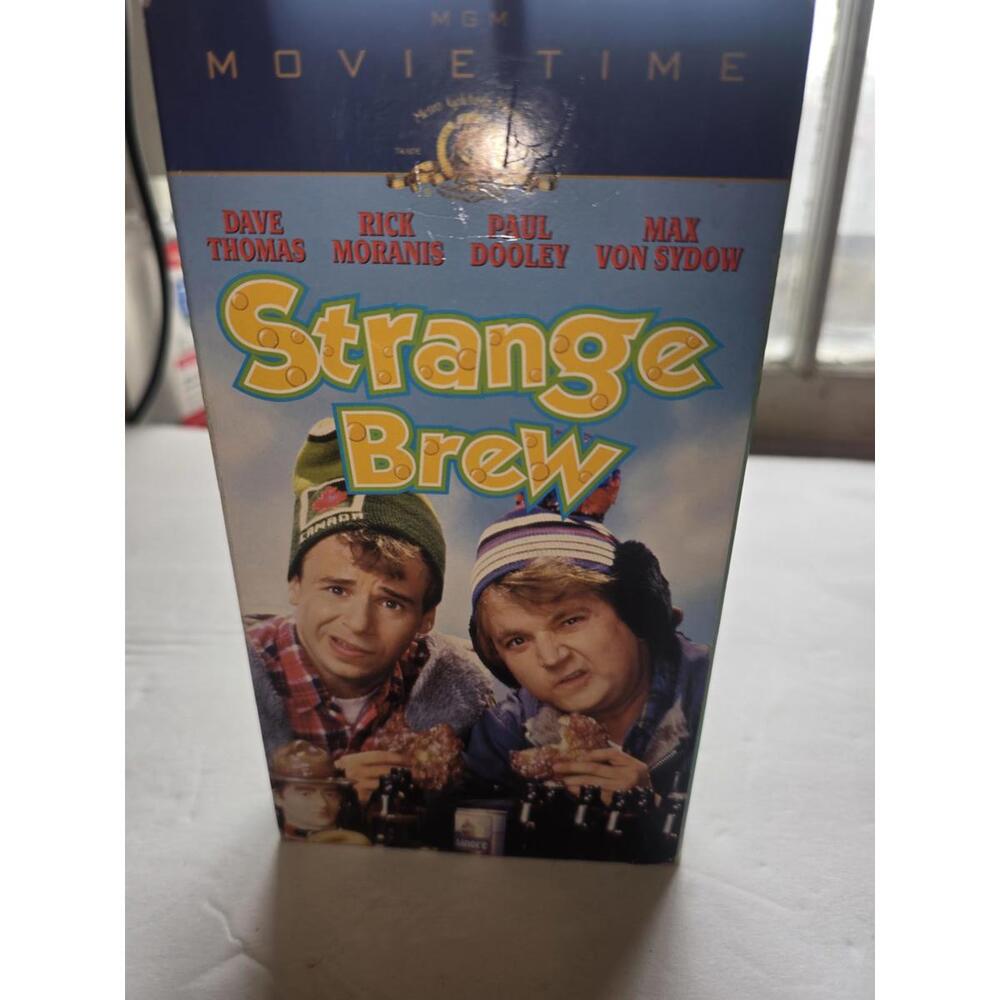 Strange Brew VHS MGM Movie Time Rick Moranis Dave Thomas Comedy Hi-Fi Untested